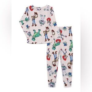 Disney Pixar Toy Story Toddler Long Sleeve Top & Pants, 2-Piece Pajama Set